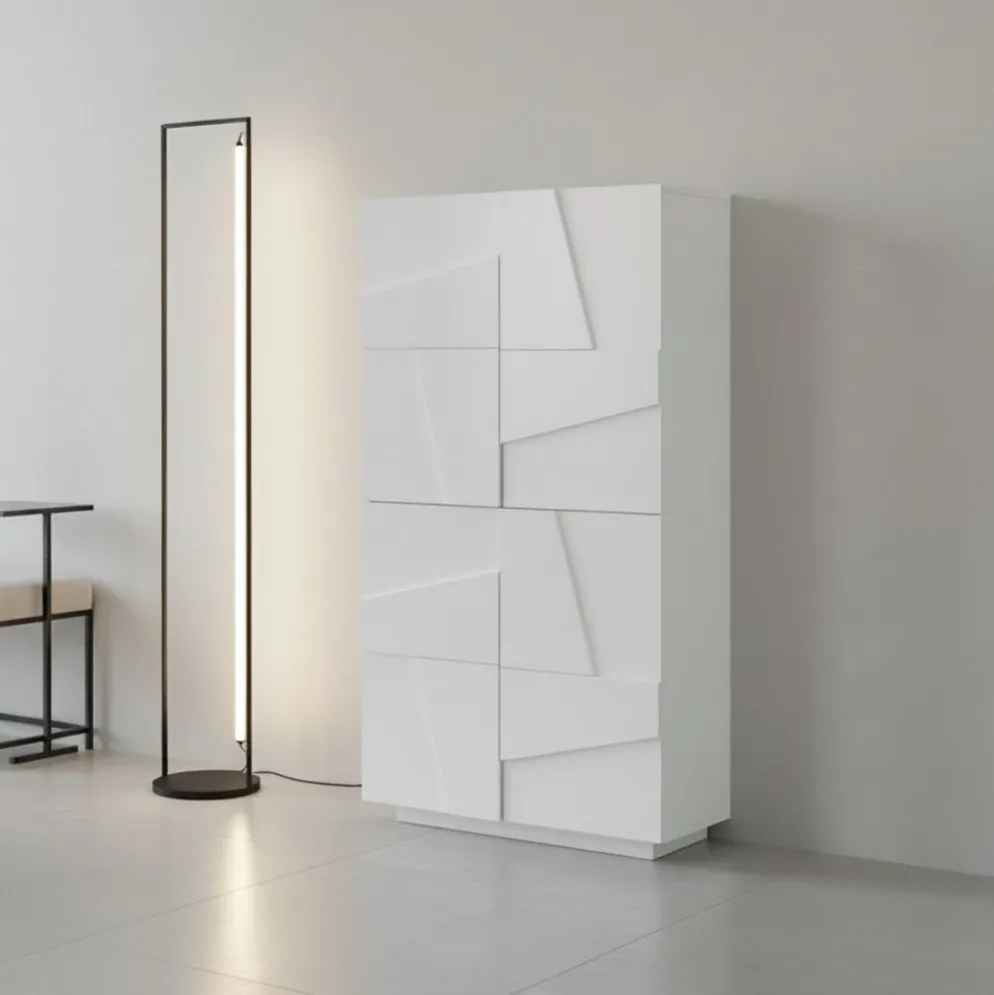 Scarpiera moderna a quattro ante Taylor White