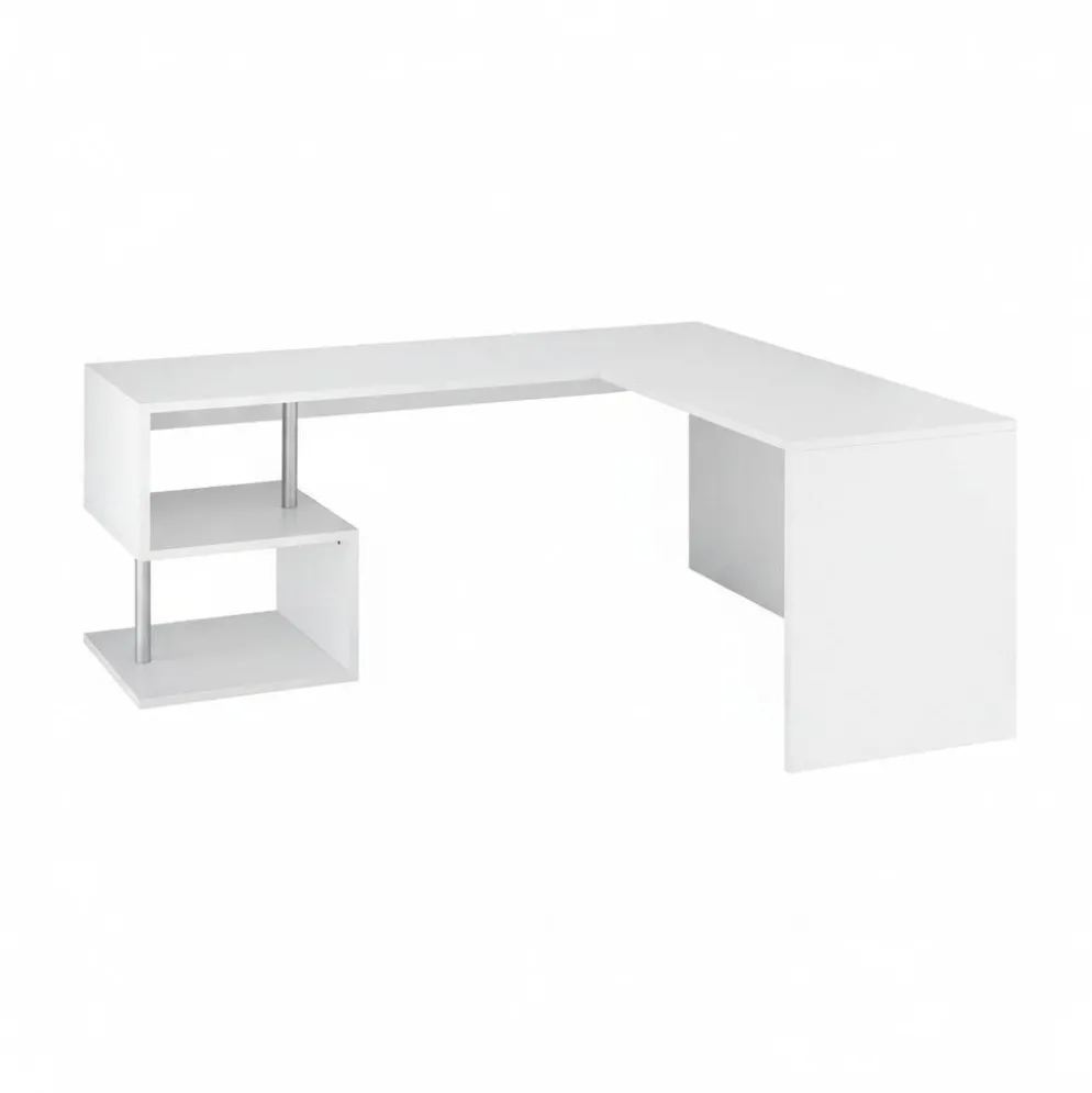 Scrivania angolare con libreria Lionel White