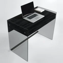 Scrivania per computer Studeo in vetro e laminato