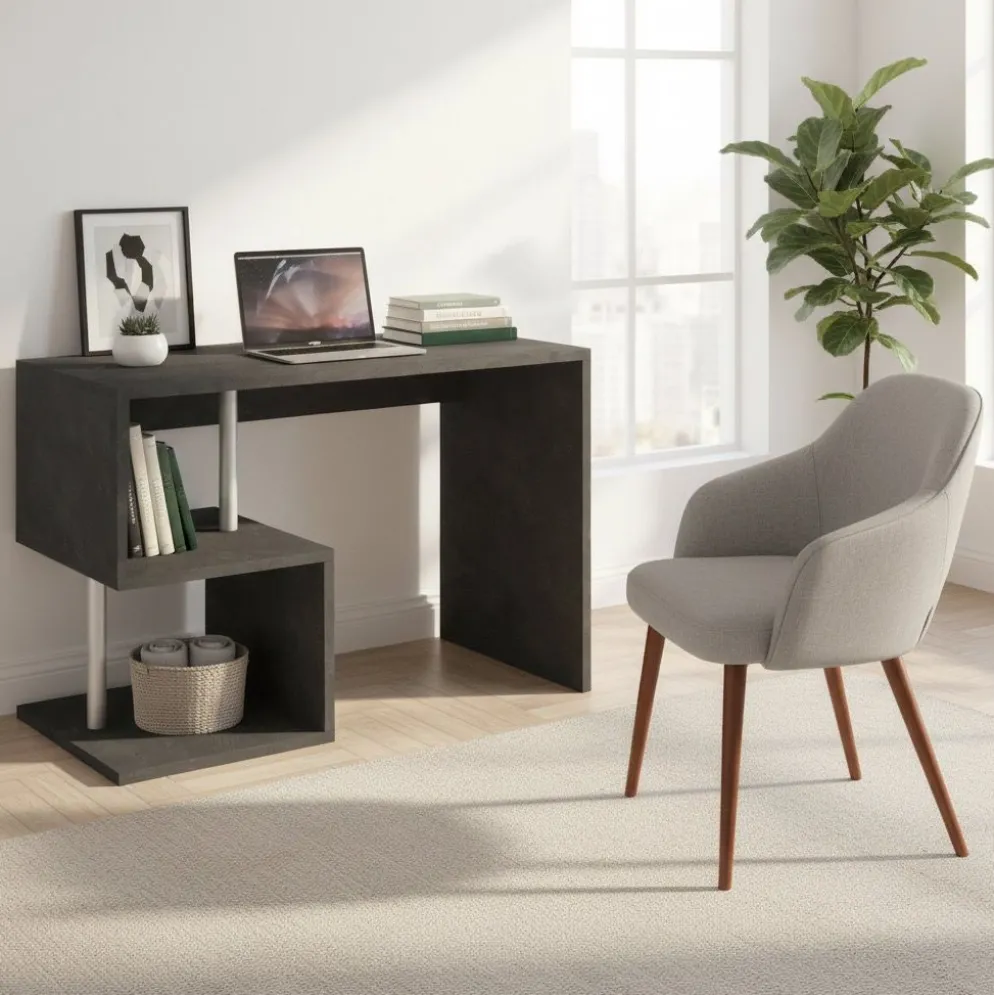 Scrivania porta PC con libreria Lionel Report