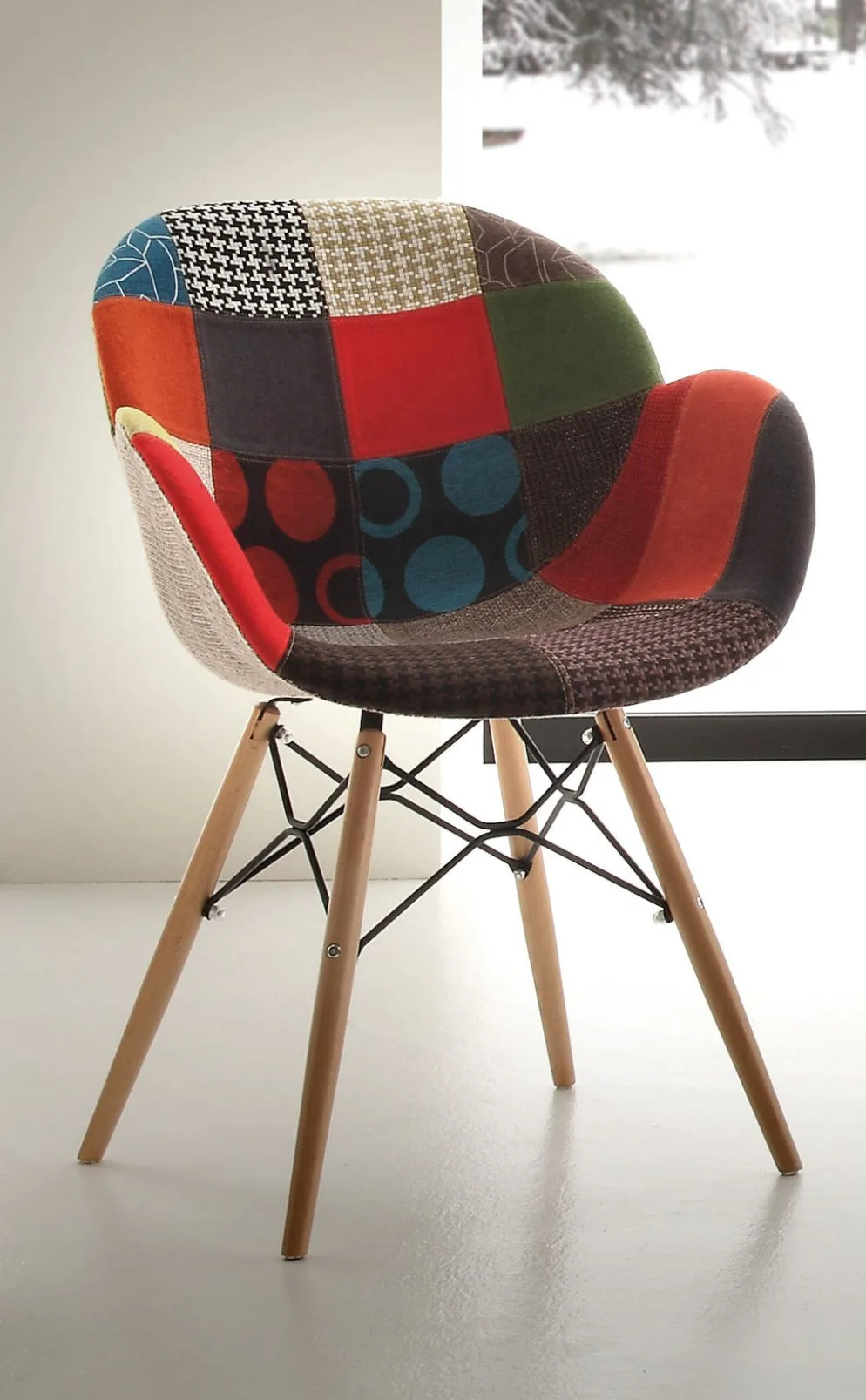 Sedie patchwork multicolore Evette Patch