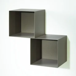 Set cubi da parete in acciaio Naoki