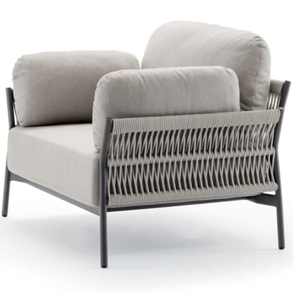 Set da giardino in alluminio e corda Easy