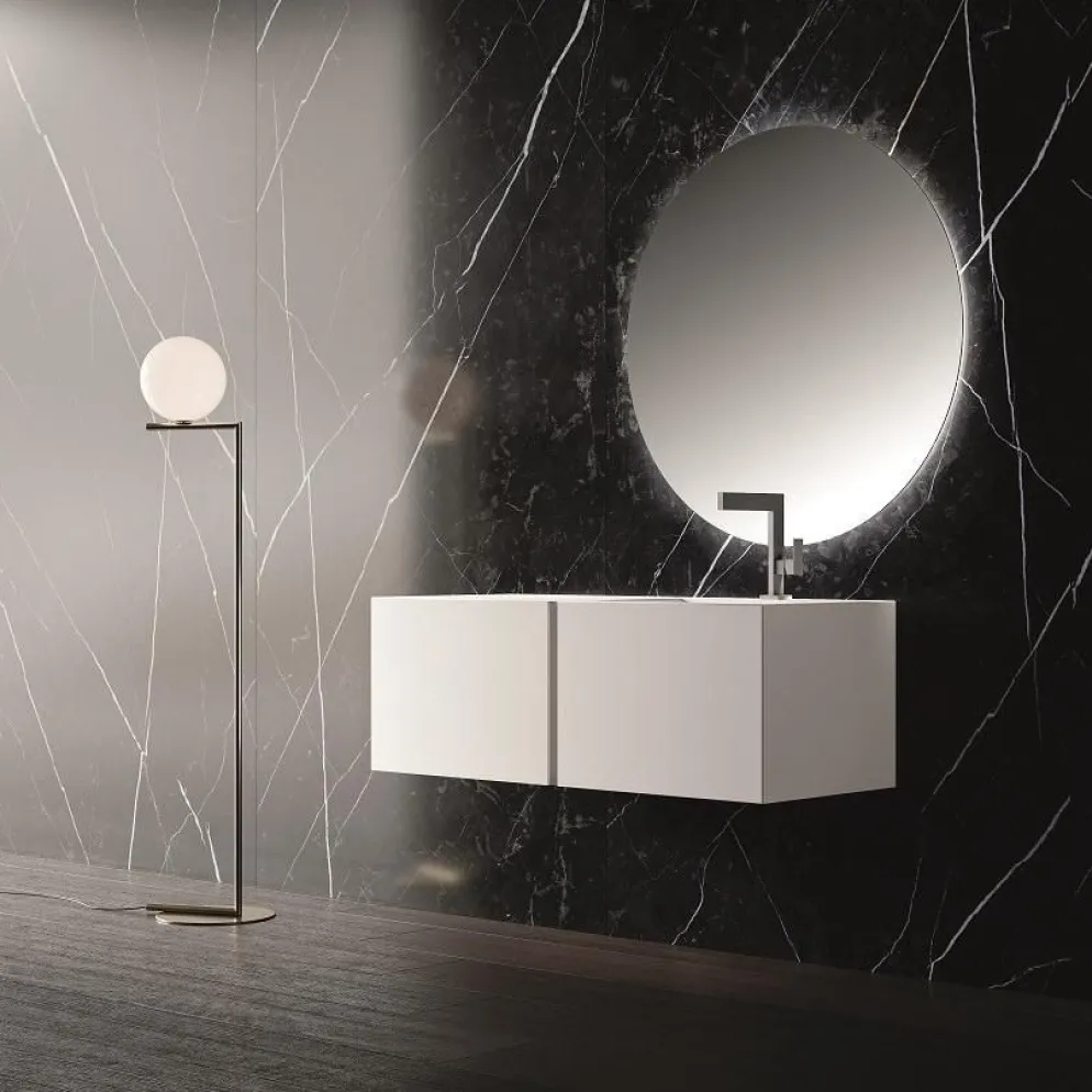Set mobili bagno bianco Crono 3 di Loetrà