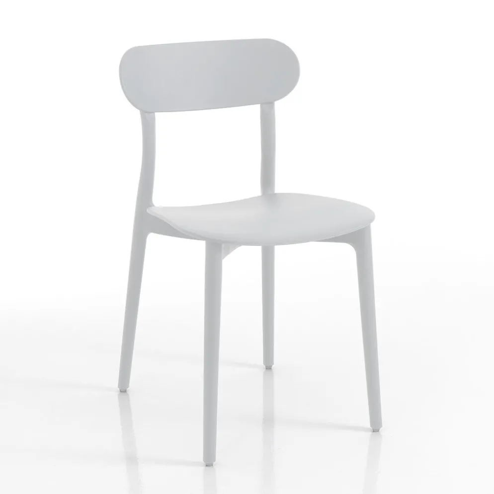 Set 4 sedie da cucina Luck White