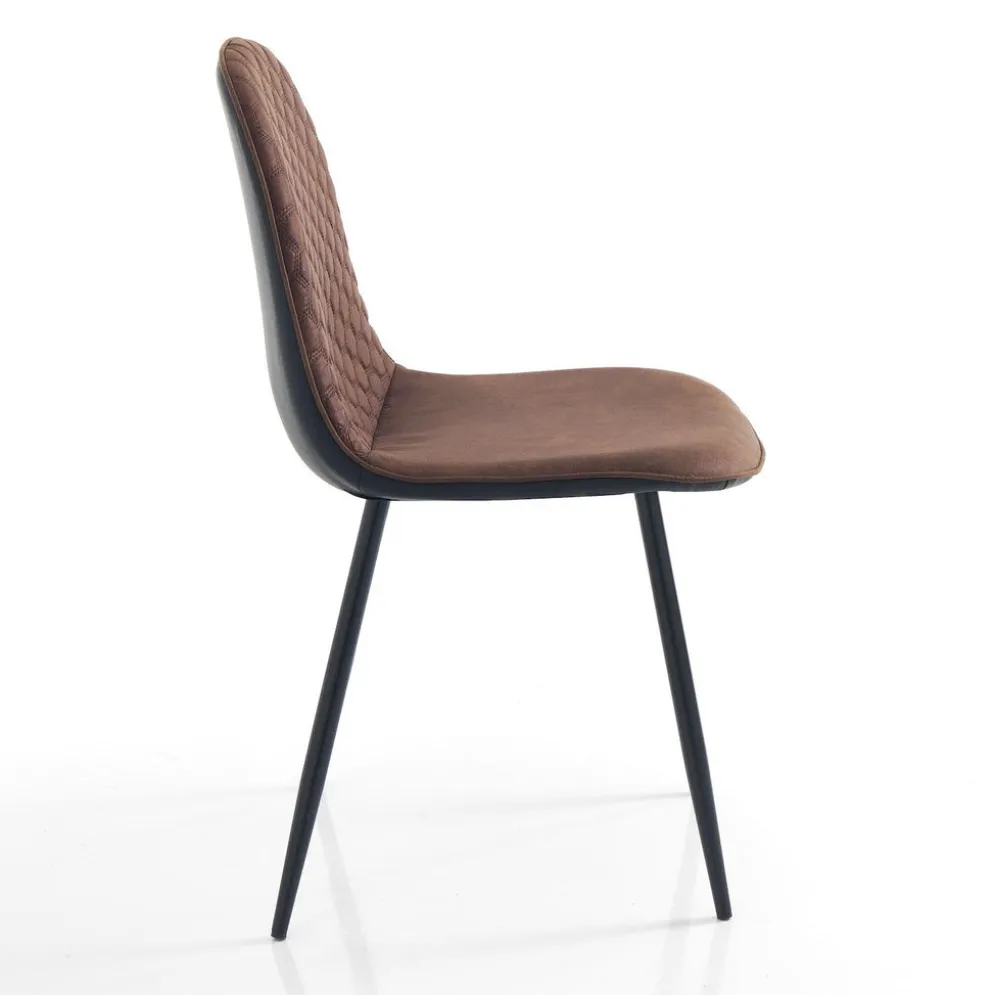 Set 4 sedie imbottite Lazing Brown