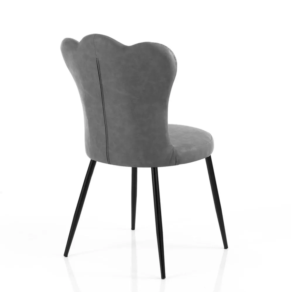 Set 4 sedie imbottite Tarja Grey