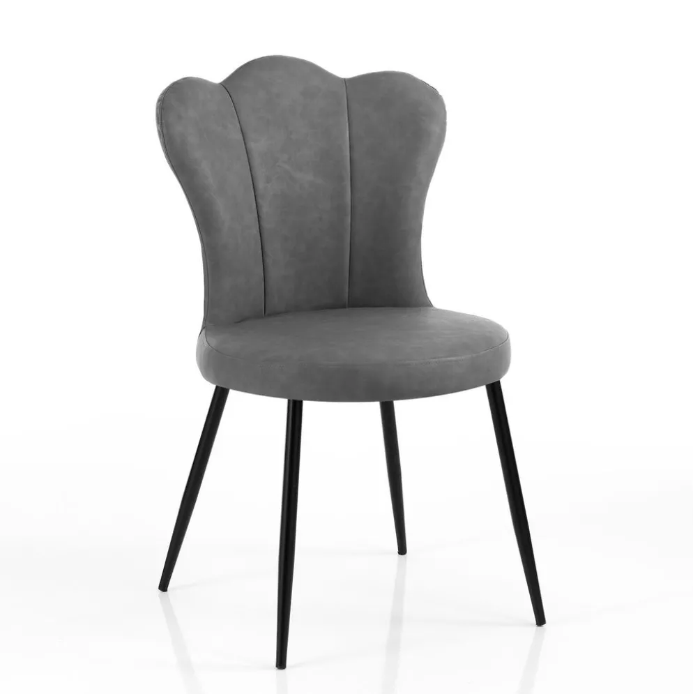 Set 4 sedie imbottite Tarja Grey