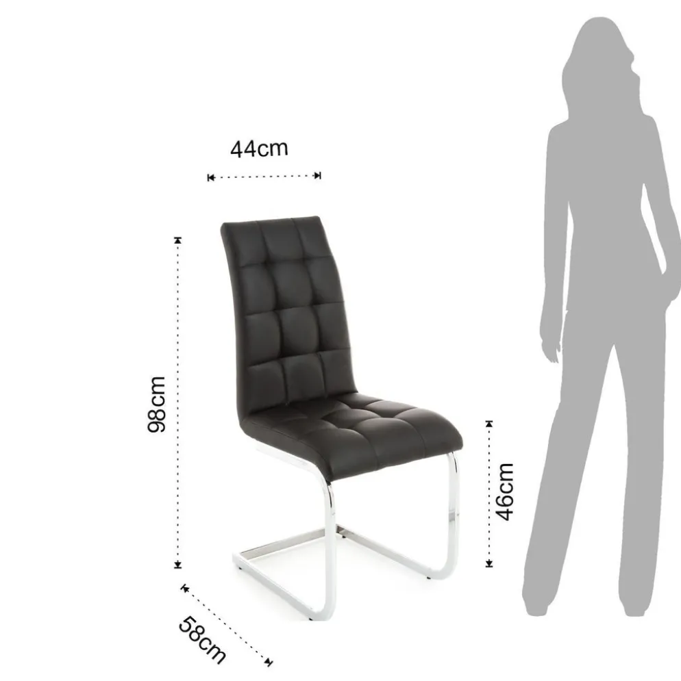 Set 4 sedie moderne Darlington Black