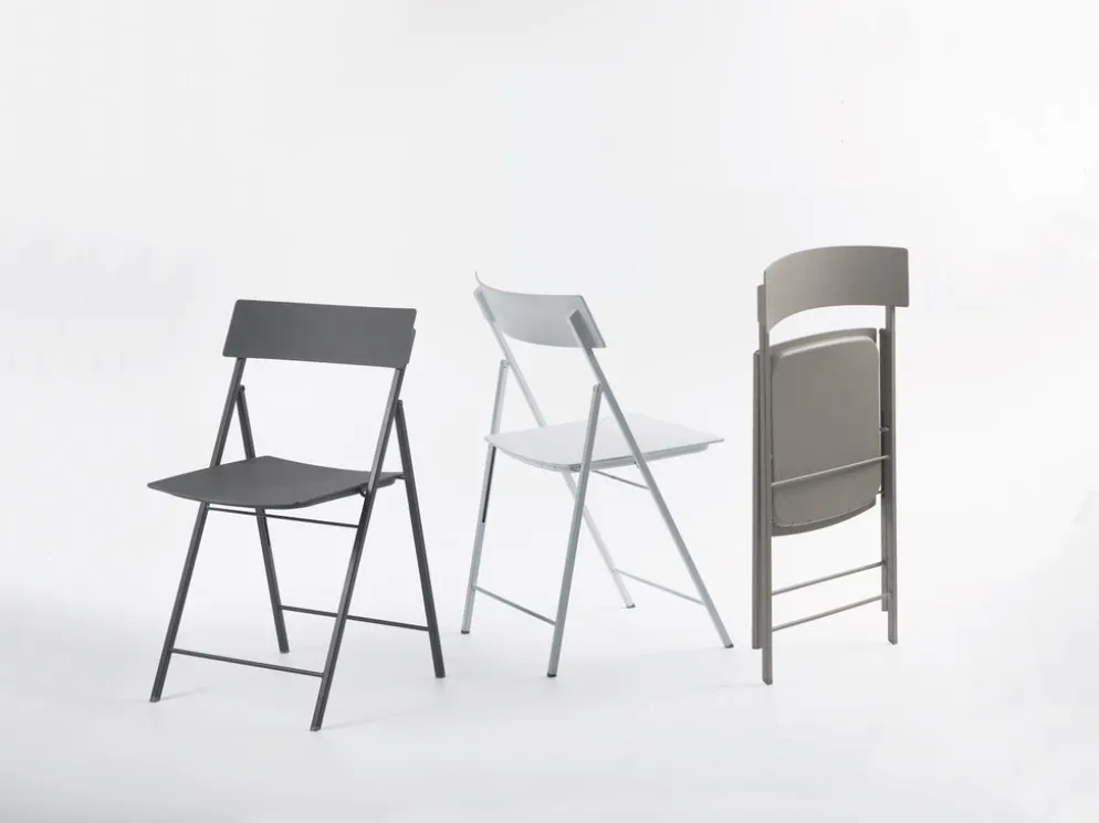 Set 6 sedie pieghevoli design moderno Kurt