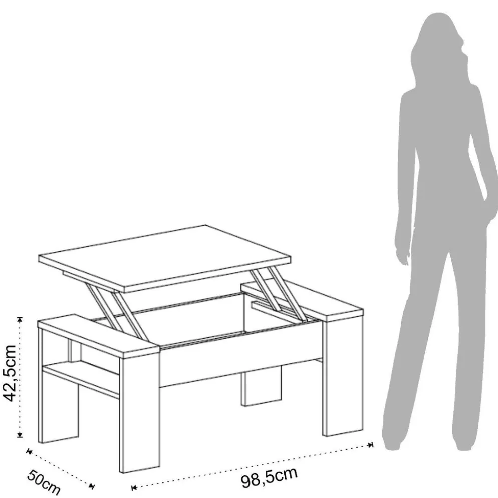 Tavolino da salotto con contenitore Garliz