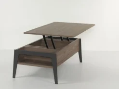 Tavolino da salotto con piano alzabile e contenitore Mintar