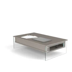Tavolino da salotto contenitore con piano alzabile Miram