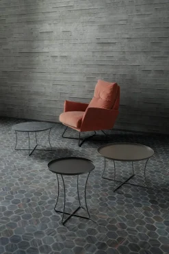 Tavolino da salotto con vassoio Gabriel Ø40