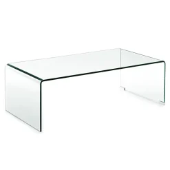 Tavolino da salotto in vetro curvato Emerald