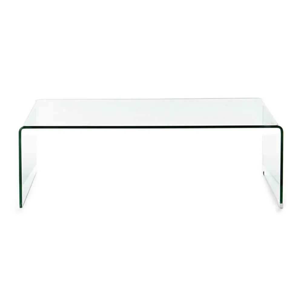Tavolino da salotto in vetro curvato Emerald