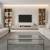 Tavolino da salotto rettangolare in vetro Stefan Shelf