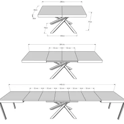 Tavolo allungabile Aberdeen 4B 90x180/440 cm