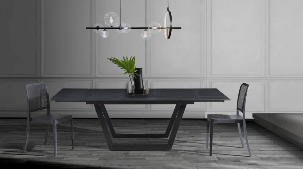 Tavolo allungabile con piano in ceramica Richard Black