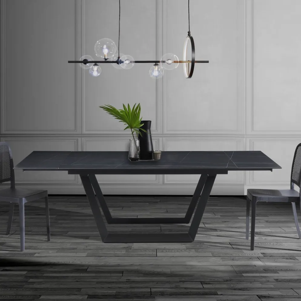 Tavolo allungabile con piano in ceramica Richard Black