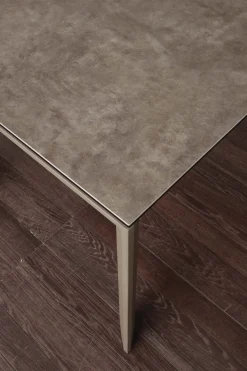 Tavolo allungabile in acciaio e ceramica Duarte Duo