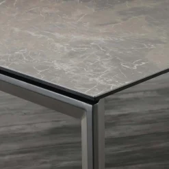 Tavolo allungabile in acciaio e ceramica Duarte Duo
