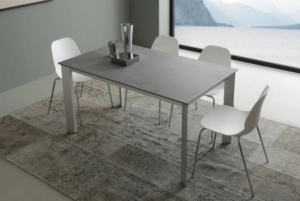 Tavolo allungabile in legno e alluminio Mack