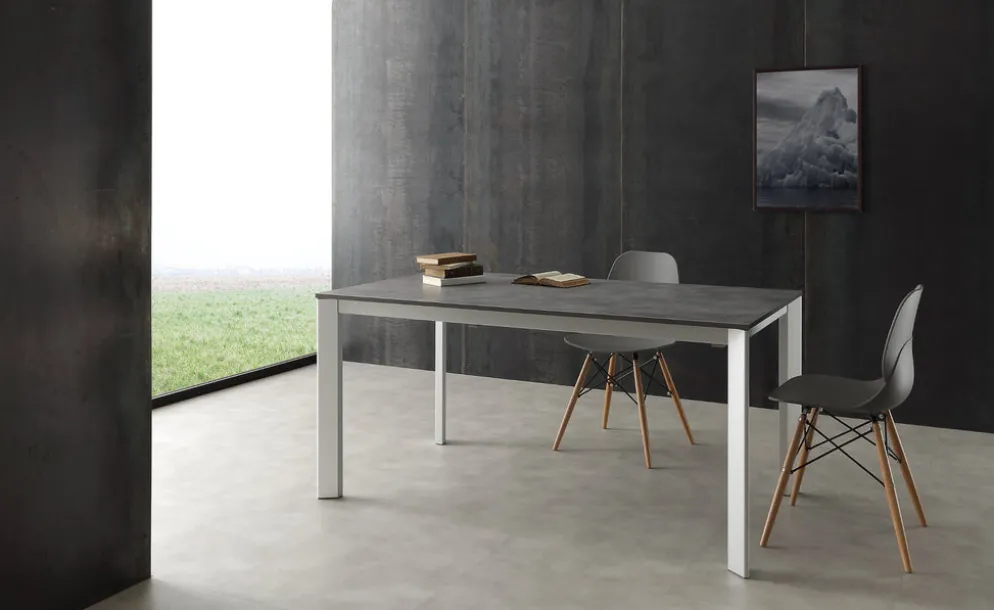 Tavolo allungabile in legno e alluminio Mack