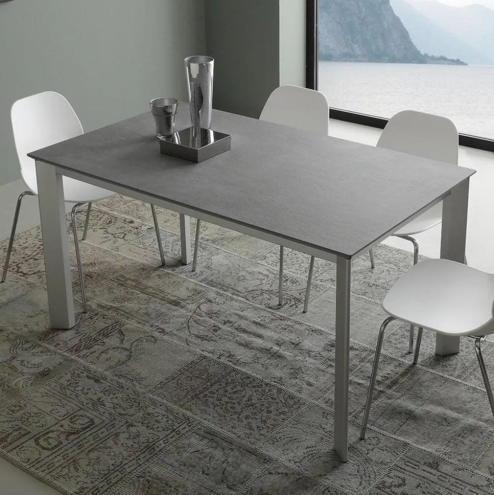 Tavolo allungabile in legno e alluminio Mack