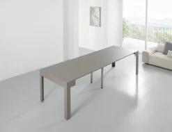 Tavolo consolle allungabile in acciaio Dutton
