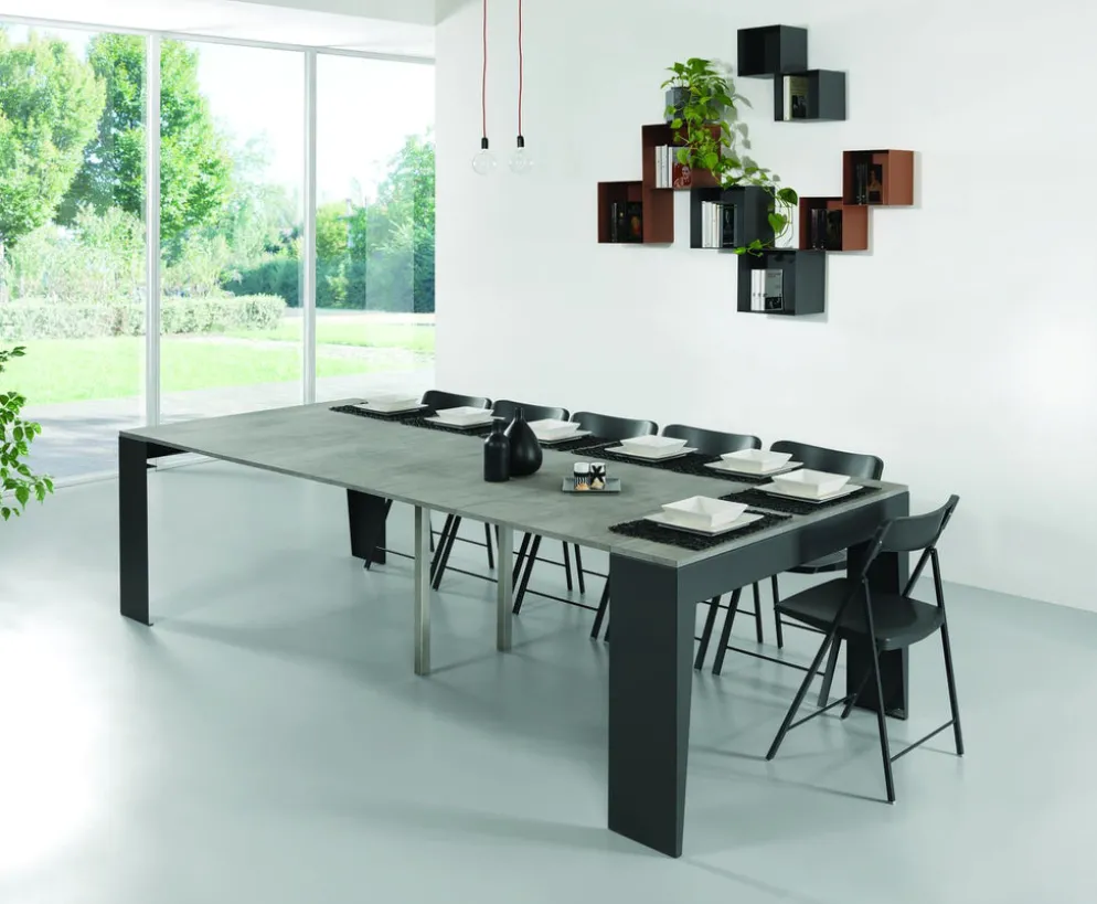 Tavolo consolle allungabile con sedie Glen 120