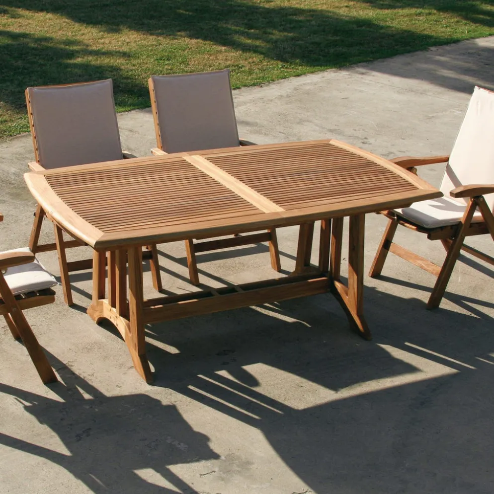 Tavolo da esterno allungabile in legno TeakOnMe