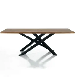 Tavolo da pranzo con piano in legno Gerard