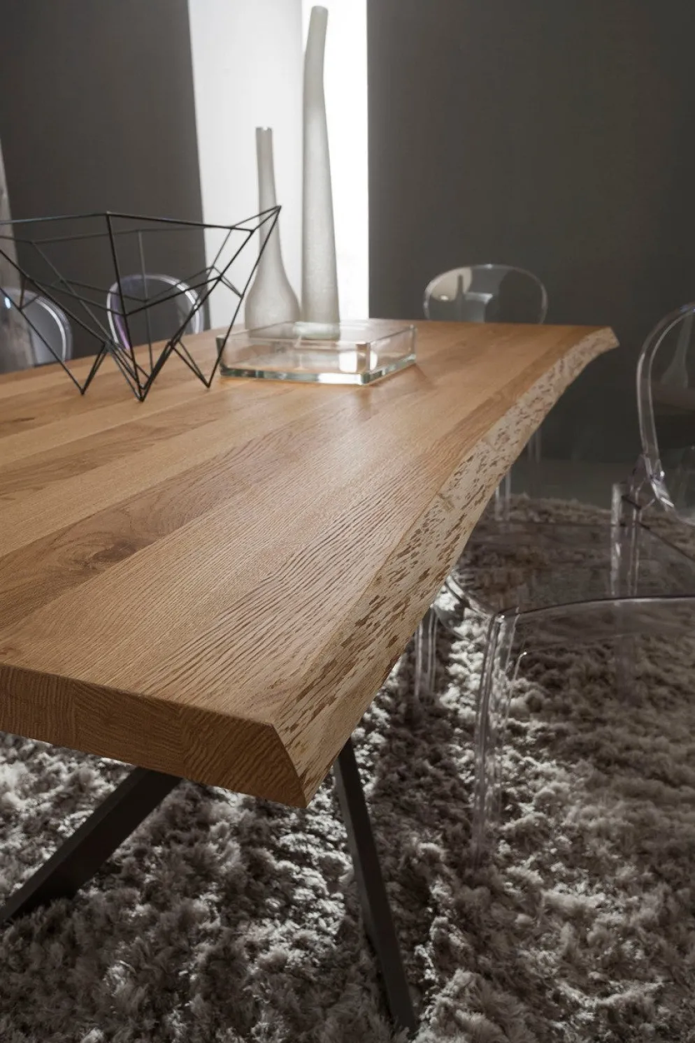 Tavolo da pranzo con piano in legno Arsenio