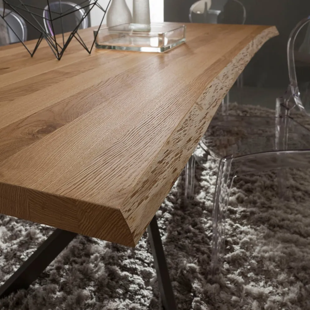 Tavolo da pranzo con piano in legno Arsenio