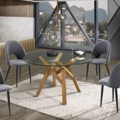 Tavolo da pranzo rotondo Meredith Oak