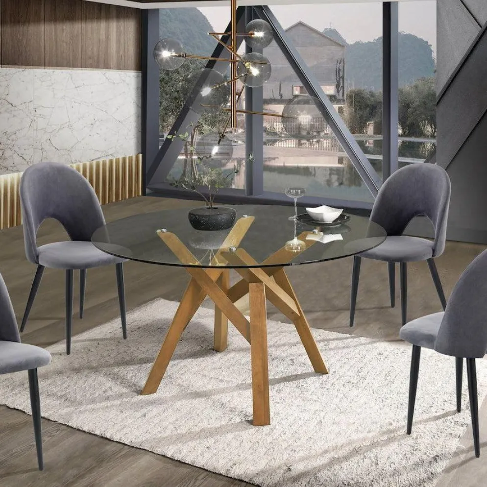 Tavolo da pranzo rotondo Meredith Oak