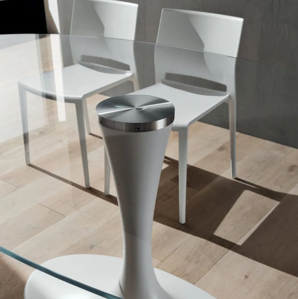 Tavolo fisso ovale Avalon Glass