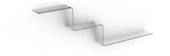Tre mensole design moderno in vetro 100 cm Ladder