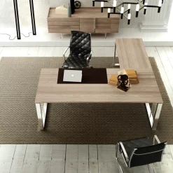 Valentia | Scrivania direzionale angolare Made in Italy