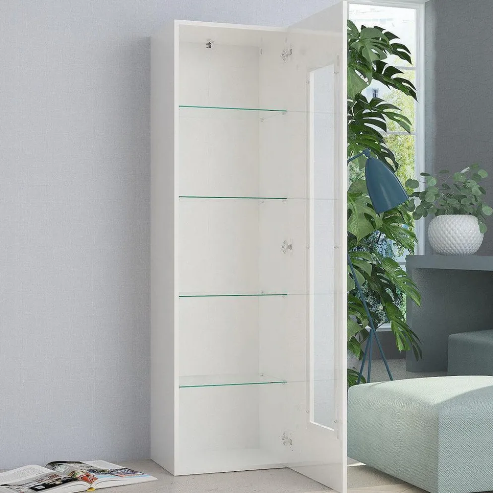 Vetrina soggiorno moderna Bandol Shelf White